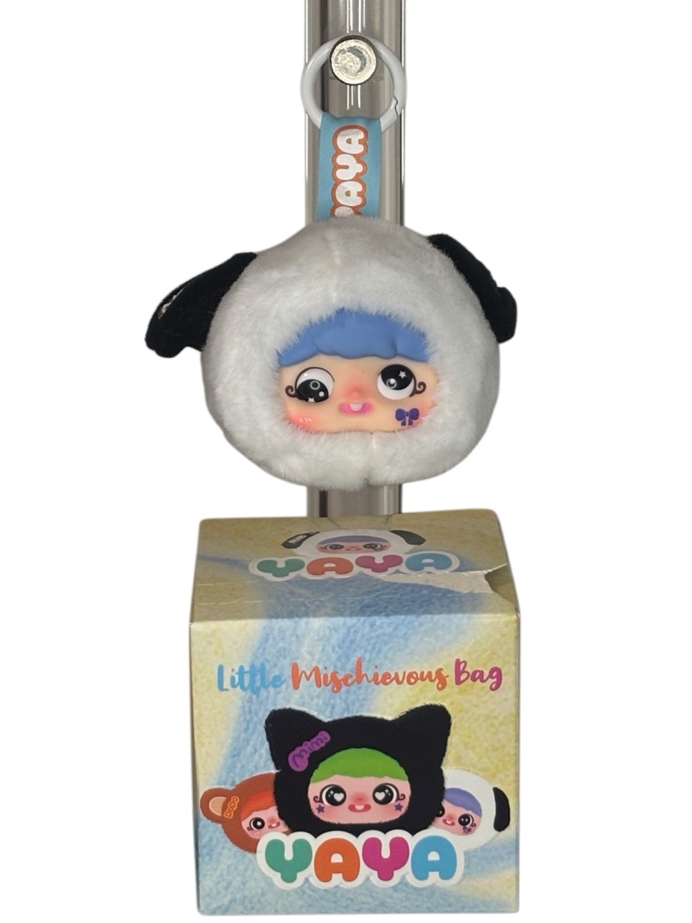 🔥Yaya Little Mischievous Bag Plush Keychain - White & Black